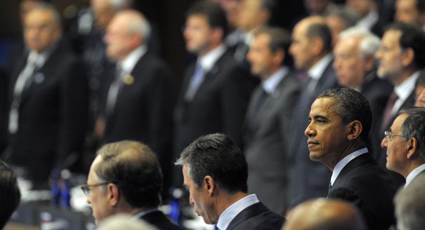Delegates attending an international summit